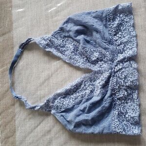 Soma blue lace halter weekend lounge bralette size L